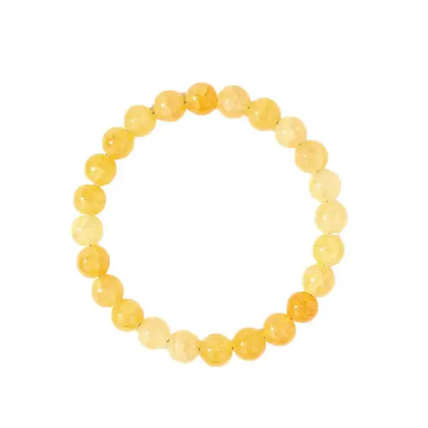 Wholesale Natural Stone Crystal Yellow Quartz Personalized Trend Bead String Unique Small Audience Rock Bracelet Crystal Bracelet