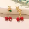 Wholesale Hypoallergenic Letter Stud Earrings For Women In Copper With KC Golden UV Plating And Zircon Inlay