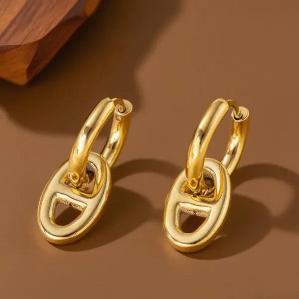 Wholesale Trendy Stainless Steel Earrings For Women Multi-Style Luxury Fashion Geometric Waterdrop Heart Shaped Jewelry Accessories