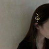 oly-a725b2f79fb11a43998c5b0598f9edf6 Wholesale Snake-shaped Hair Clip Cool Girl's Personality One-word Clip Diablo Style Retro Niche Hair Accessories Side Bangs Clip