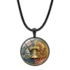Wholesale Unisex US Sweater Chain Necklace In Ferroalloy With Artificial Crystal Inlay And Electroplated Finish