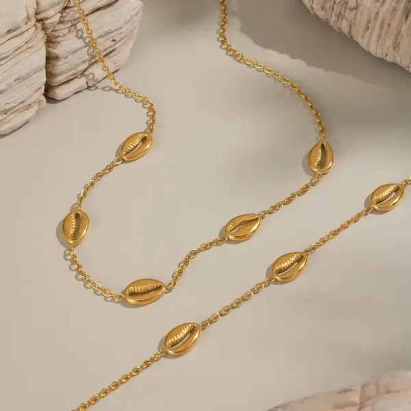 Wholesale Hypoallergenic Teeth Necklace For Women With 18K Real Gold Plated 304 Stainless Steel And PVD Coated Handmade Chain