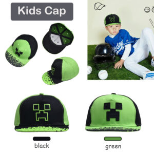 Wholesale New cross-border children my World Flat Brim cartoon baseball hat kids hip hop peaked cap boys sun hat