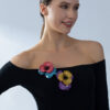 Wholesale Acrylic handmade flower brooch, crystal corsage, women's brooch, pearl jewelry
