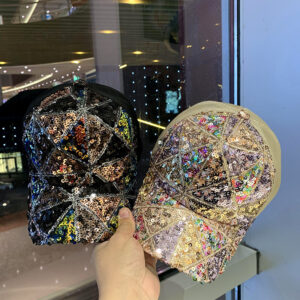 Wholesale Summer Mesh Sequin Cap Women's Breathable Sunscreen Sunshade Hat Travel Fashion All-match Korean Baseball Cap Cap Cap