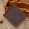 oly-a75aeb2675507cc4a22efd409021926a Wholesale Men’s Wallet Crazy Horse Leather Genuine Leather Men’s Business Short Money Clip Head Layer Cowhide Widened Wallet
