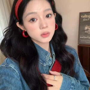 A2668 retro red-hong kong style new year red resin earrings