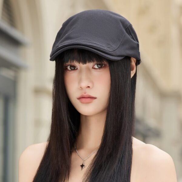 Wholesale Vintage Yuppie Three-Dimensional Adjustable Newsboy Hat Women's All-Match Forward Hat Trendy Spice Girl Style Cap