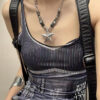 Wholesale Y2g heavy industry beaded star necklace female titanium steel Asian culture girl sweet cool punk style niche necklace fashion