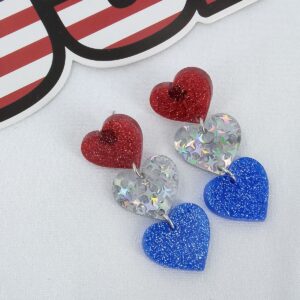 oly-a7a6ef9a390ed66e25d8a3340dc43ffc Wholesale American Independence Day Series Earrings Red White Blue Five-pointed Star Earrings Carnival Party Earrings American National Day Earrings
