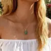 Wholesale Bohemian Water Droplets Pendant Necklace For Women With Gold Stone Texture And Rhinestone Inlay On Cable Chain