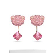 Pink bear earrings