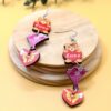oly-a7b97e91d19dee1d7c6b98ee57a8e8c6 Wholesale Romantic Valentine's Day Earrings Pink Love Rose LOVE Cupid Bear Simple Distinctive Earrings