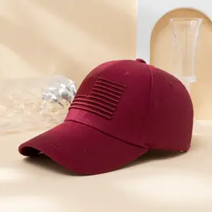 Wholesale Unisex Embroidery Simple Style Classic Style American Flag Embroidery Curved Eaves Baseball Cap