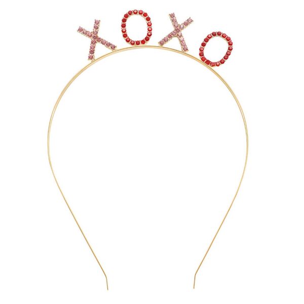 Wholesale  Valentine's Day love headband headdress pink alloy headband girl party gift