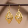 Wholesale Three-dimensional Geometric Drop Earrings For Women In Copper With KC Golden Plated Water Plating And 0.03µm Coating Thickness