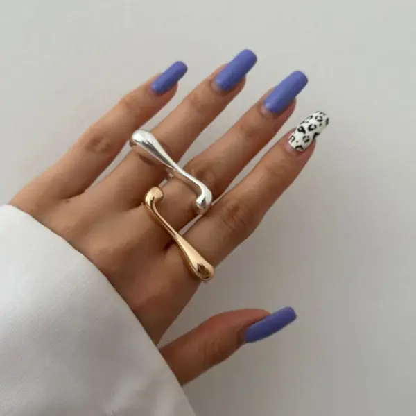 Wholesale Real Gold Plated 304 Stainless Steel PVD Coated Water Droplets Waterproof Non Tarnish Plating Vacation Simple Style IG Style Open Rings For Women's