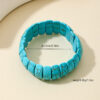Wholesale 1 Elegant Fashion Retro Bohemian Ethnic Style Wide Texture Turquoise Women Bracelet Texture Random