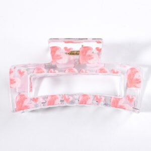 Transparent pink love print