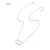 Wholesale PVD Coated Real Gold Plated Oval 201 Stainless Steel 304 Elegant Simple Style Classic Waterproof Non Tarnish Necklace