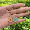 Wholesale Jewelry Romantic Classic Style Faith Copper Peanut Meat Chain Pendant Necklace
