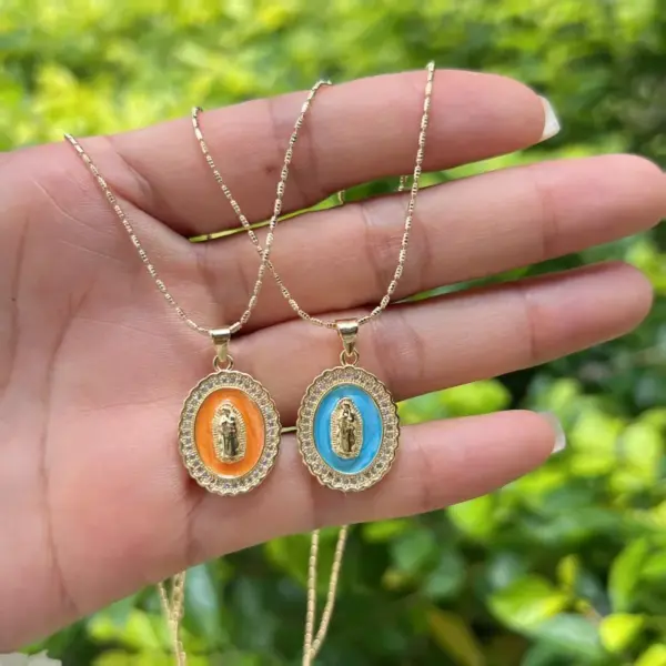 Wholesale Jewelry Romantic Classic Style Faith Copper Peanut Meat Chain Pendant Necklace
