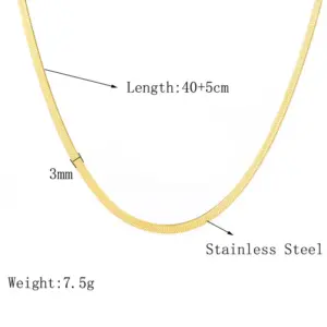 23d4122 Blade 40 5cm Gold 3mm Width