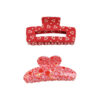 Wholesale Rose Love Printed Clip Valentine's Day Atmosphere Women's Hairpin Shark Clip Hair Accessories
