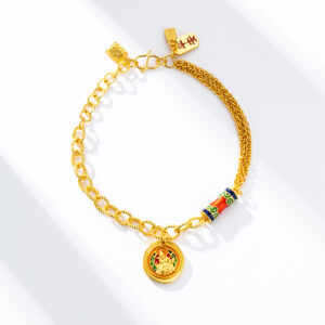 oly-a8895e97fa60c2d96527aad1239dba69 Wholesale Ancient Method Burned Blue Bracelet Female Vietnamese Sand Gold Yellow God of Wealth Jewelry Valentine's Day Girlfriend Birthday Gift