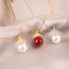 Wholesale Gold Plated French Vintage Ice Queen Pearl Necklace Women's Luxury Sensation Pendant Lightweight High End Jewelry Accessories