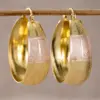 Wholesale Three-dimensional Geometric Earrings For Women In Copper With KC Golden Plated Water Plating And 0.03µm Thickness