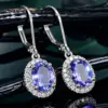 Wholesale Geometric Drop Earrings For Women With Claw Setting, White K Plated Copper, Water Plating And Zircon Inlay