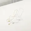 Wholesale Vacuum Electroplating (In Furnace) Plated 18K Real Gold Water Drop 304 Stainless Steel INS Style Elegant Nordic Style Sweater Chain Pendant Adjustable Necklace