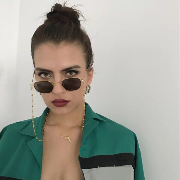 Wholesale Jite 7006 Harajuku Personalized Asymmetrical Sunglasses Fashionable Metal Glasses for Men Literary Style Sunglasses for Women