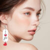 oly-a8d0325893b59267101f6e18261bae84 Wholesale Valentine's Day earrings series English letters acrylic I love you love earrings