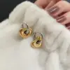 Wholesale 1 Pair Casual Elegant Heart Shape 201 Stainless Steel 304 Stainless Steel Titanium Steel 18K Gold Plated Gold Plated Drop Earrings