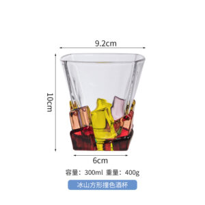 Iceberg Square Contrast Whiskey Glass
