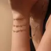 Wholesale PVD Coated Real Gold Plated 18K Gold Geometry 304 Stainless Steel Imitation Diamond Elegant Luxurious Shiny Waterproof Non Tarnish Bracelets Necklace Jewelry Set