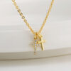 oly-a90cb3bc81efc1b74d2f0e26b266007e Wholesale N0292 Retro Personalized Niche Design Necklace Women's Gold-plated Zircon Cross Necklace Pendant