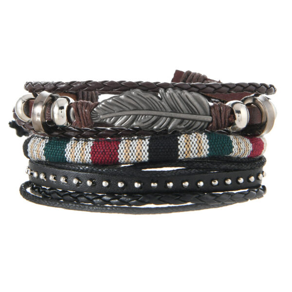 oly-a929ed04140913a18cb3d3405cc73c6d Wholesale Handmade Bohemian exotic style bracelet retro ethnic style men's and women's woven multi-layer stacked bracelet niche hand rope