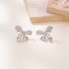 Wholesale 925 Silver Needle New Trendy Flower Stud Earrings Personality High-end Summer Big Round Face Retro Zircon Earrings