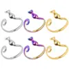 Wholesale PVD Coated Real Gold Plated 18K Gold Geometric 304 Stainless Steel Simple Style Waterproof Non Tarnish Open Rings