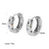 Wholesale PVD Coated Real Gold Plated Hexagram 304 Stainless Steel Vintage Style Waterproof Non Tarnish Hoop Earrings