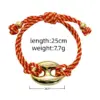 Wholesale Handmade Animal Bracelets For Unisex Featuring Copper Material With 18K Real Gold Electroplated Plating On Cord String Chain