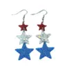 Wholesale Heart Shape Earrings For Independence Day Featuring Durable Alloy Material