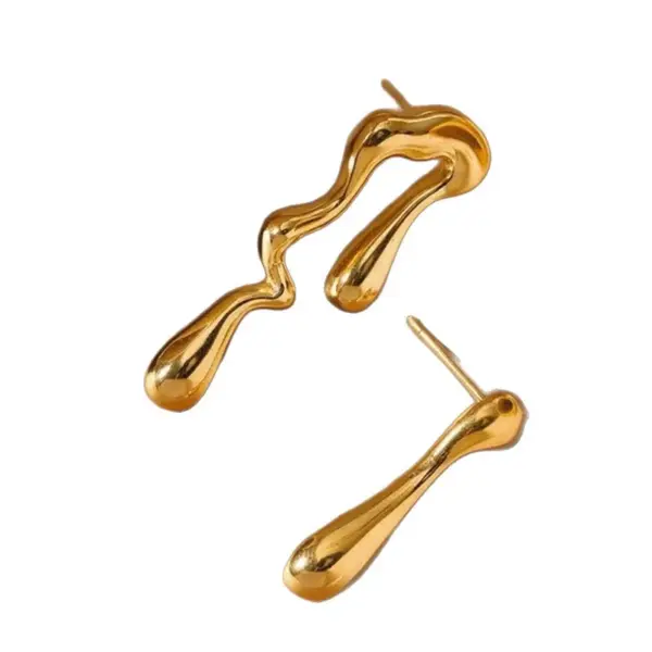 Wholesale Trendy Stainless Steel Earrings For Women Multi-Style Luxury Fashion Geometric Waterdrop Heart Shaped Jewelry Accessories