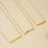 Wholesale Jewelry Simple Style Letter Copper Plating Cable Chain Pendant Necklace