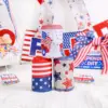 Wholesale Linen Ribbon Stars American Flag Decoration Bow Tie Gift Wrapping Ribbon Independence Day Celebration Party Supplies