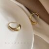 Wholesale Personalized Simple Glow Surface Cool Ear Ring South Korea Elegant Internet Popular Fashion Light Luxury Design Sense Small Earrings for Women