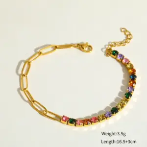 3MM Colored Zirconium Bracelet